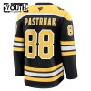 Boston Bruins Fanatics Premium David Pastrnak 2024-25 Heim Schwarz Trikot - Kinder